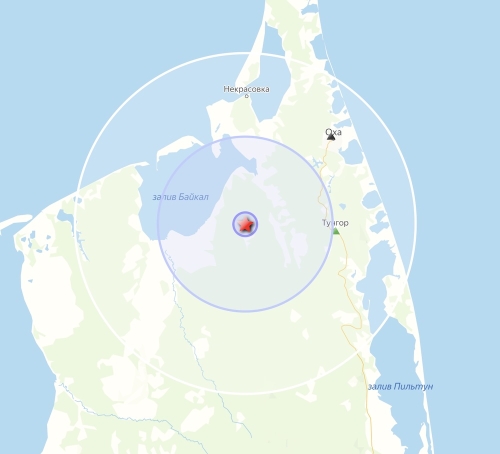 В Охинском районе в субботу зафиксировано землетрясение