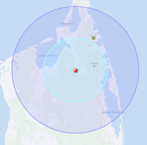Землетрясение магнитудой 4,5 произошло в Охинском районе