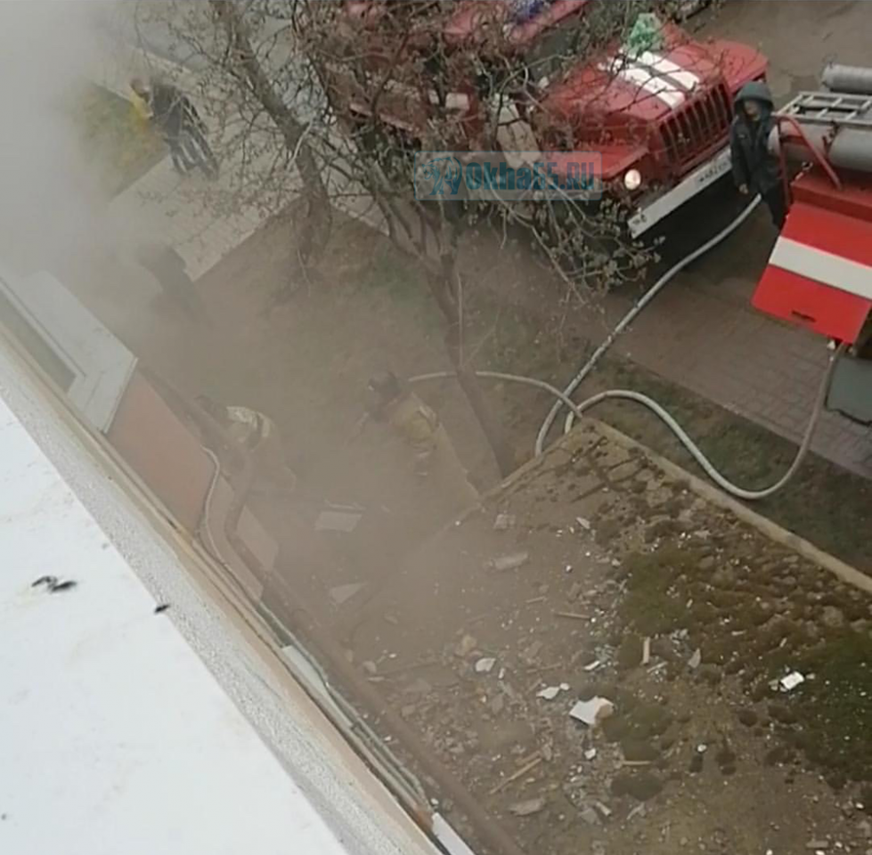 В Охе пожарные потушили кухню в квартире жилого дома