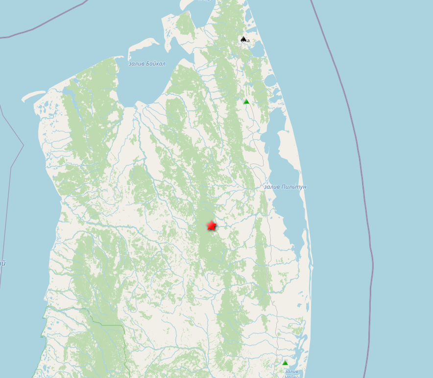 На севере Сахалина ночью произошло землетрясение