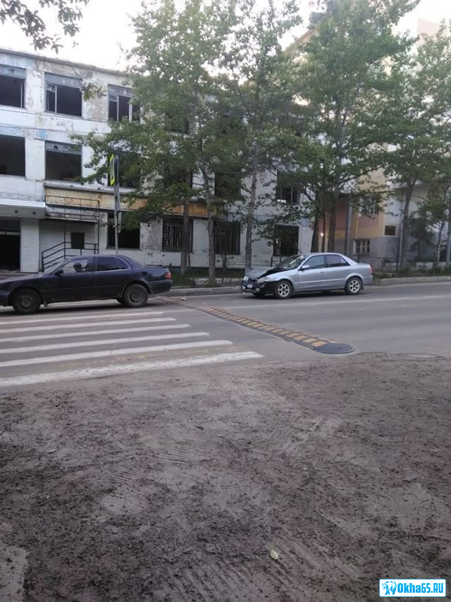 В Охе произошло ДТП на улице Дзержинского