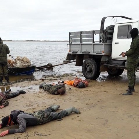 Пограничники задержали группу сахалинцев, промышлявших добычей осетровых рыб