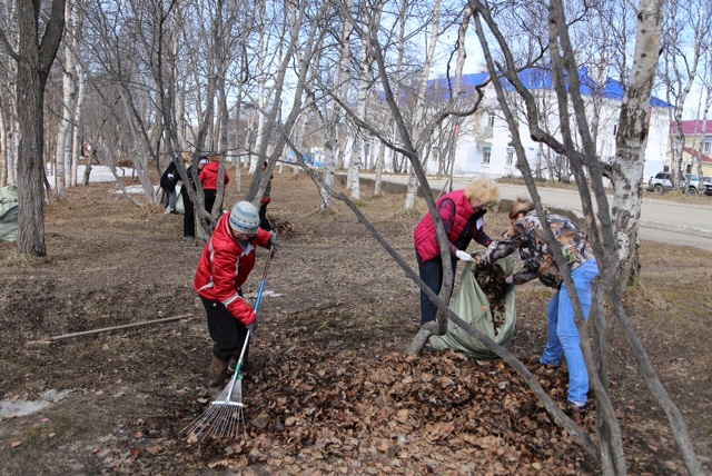 В Охе профсоюз РДК принял участие во Всероссийском экологическом субботнике «Зелёная весна»