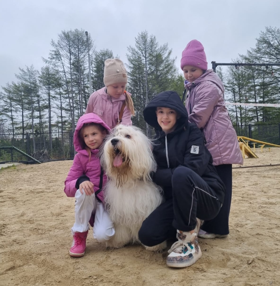 День кинолога охинская детвора провела в компании четвероногих питомцев клуба &laquo;Елизар&raquo;